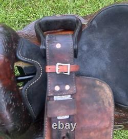 Circle Y Leather Equitation Barrel Saddle Western Trail Show Horse Brown 16 Inch