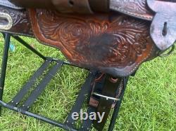 Circle Y Leather Equitation Barrel Saddle Western Trail Show Horse Brown 16 Inch