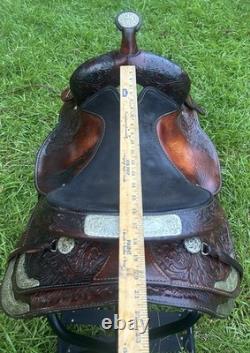 Circle Y Leather Equitation Barrel Saddle Western Trail Show Horse Brown 16 Inch