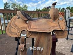 Circle Y, Odessa, 16 in All-Around Suede Leather Western Horse Saddle