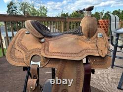 Circle Y, Odessa, 16 in All-Around Suede Leather Western Horse Saddle