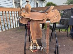 Circle Y, Odessa, 16 in All-Around Suede Leather Western Horse Saddle
