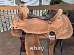 Circle Y, Odessa, 16 in All-Around Suede Leather Western Horse Saddle