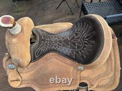 Circle Y, Odessa, 16 in All-Around Suede Leather Western Horse Saddle