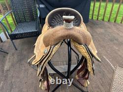 Circle Y, Odessa, 16 in All-Around Suede Leather Western Horse Saddle