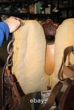 Circle Y Park & Trail 15.5 Brown Western Horse Saddle