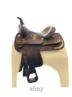 Circle Y Park & Trail Saddle Brown 14 / Approx 6 Gullet USED