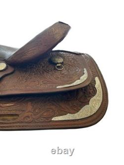 Circle Y Park & Trail Saddle Brown 14 / Approx 6 Gullet USED