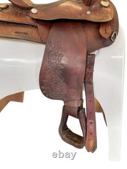 Circle Y Park & Trail Saddle Brown 14 / Approx 6 Gullet USED