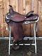 Circle Y Saddle Western 16 Show Silver Tooled Leather Dark Oil Horse Tack