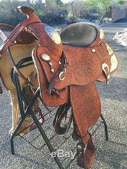 Circle Y Silver & Spots Show Equestrian Saddle