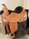 Circle Y Tooled Western Show Saddle With Silver Very Good/excellent Condition