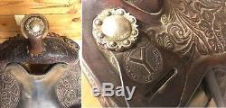 Circle Y Western EQUITATION SADDLE with serial number plate showithtrain/pleasure