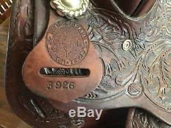 Circle Y Western Pleasure Equitation Show 15.5. Inches Saddle