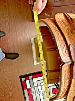 Circle Y Western Saddle 16 Seat Fully Tooled Leather Floral #11351 12-48758