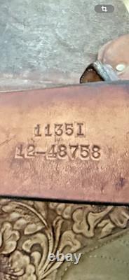 Circle Y Western Saddle 16 Seat Fully Tooled Leather Floral #11351 12-48758