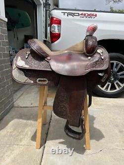 Circle Y western equitation saddle, 15.5 seat, semi QH