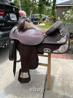 Circle Y western equitation saddle, 15.5 seat, semi QH