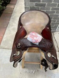 Circle Y western equitation saddle, 15.5 seat, semi QH