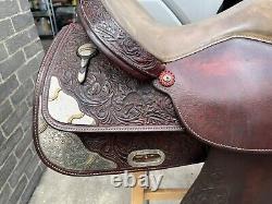 Circle Y western equitation saddle, 15.5 seat, semi QH