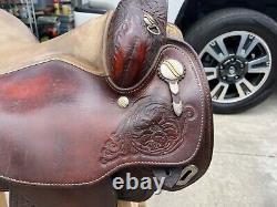 Circle Y western equitation saddle, 15.5 seat, semi QH