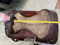 Circle Y western equitation saddle, 15.5 seat, semi QH