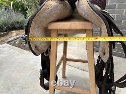 Circle Y western equitation saddle, 15.5 seat, semi QH