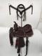 Classic Designer Rough Out Leather Western Horse Saddle With Tack Set Size 15