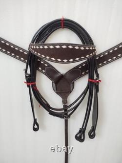 Classic Designer Rough out Leather Western Horse Saddle With Tack Set Size 15