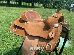 Classic Star PRO-SERIES Western Roughout Training Saddle Made in TX 16 Pleasure