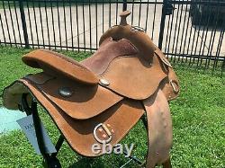 Classic Star PRO-SERIES Western Roughout Training Saddle Made in TX 16 Pleasure