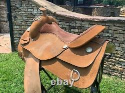 Classic Star PRO-SERIES Western Roughout Training Saddle Made in TX 16 Pleasure