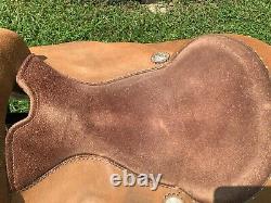 Classic Star PRO-SERIES Western Roughout Training Saddle Made in TX 16 Pleasure