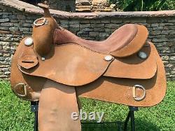 Classic Star PRO-SERIES Western Roughout Training Saddle Made in TX 16 Pleasure