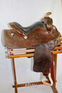 Cleburne Reining 15 Seat FQHB Western Saddle Used