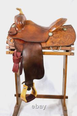 Cleburne Reining/Ranch Western Saddle FQHB 16 Inch Seat Made In Cleburne, Texas