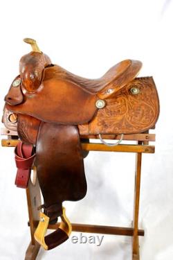 Cleburne Reining/Ranch Western Saddle FQHB 16 Inch Seat Made In Cleburne, Texas