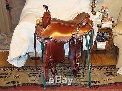 Clinton Anderson Aussie Style Martin Saddle. 16 inch Western with horn