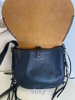 Coach 1941 Glovetanned Leather Western Rivets Fringe Whiplash Saddle Bag 20115