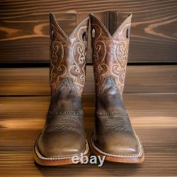 Cody James Men's Boots Western Saddle Vamp Square Toe Embroidery Size 13 D