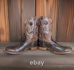 Cody James Men's Boots Western Saddle Vamp Square Toe Embroidery Size 13 D