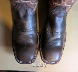 Cody James Men's Boots Western Saddle Vamp Square Toe Embroidery Size 13 D