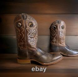 Cody James Men's Boots Western Saddle Vamp Square Toe Embroidery Size 13 D