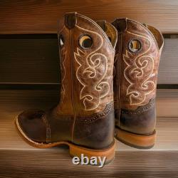 Cody James Men's Boots Western Saddle Vamp Square Toe Embroidery Size 13 D
