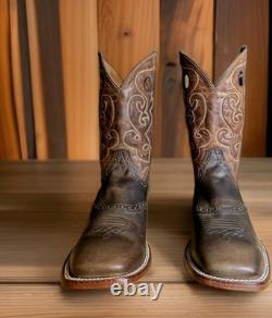 Cody James Men's Boots Western Saddle Vamp Square Toe Embroidery Size 13 D