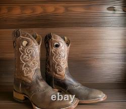 Cody James Men's Boots Western Saddle Vamp Square Toe Embroidery Size 13 D