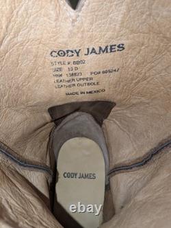 Cody James Men's Boots Western Saddle Vamp Square Toe Embroidery Size 13 D