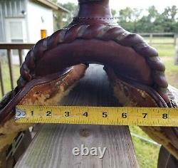 Collectible VINTAGE Billy Royal Beautiful Acorn Tooled Leather Western Saddle