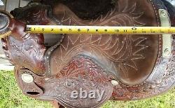 Collectible VINTAGE Billy Royal Beautiful Acorn Tooled Leather Western Saddle