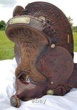 Collectible VINTAGE Billy Royal Beautiful Acorn Tooled Leather Western Saddle